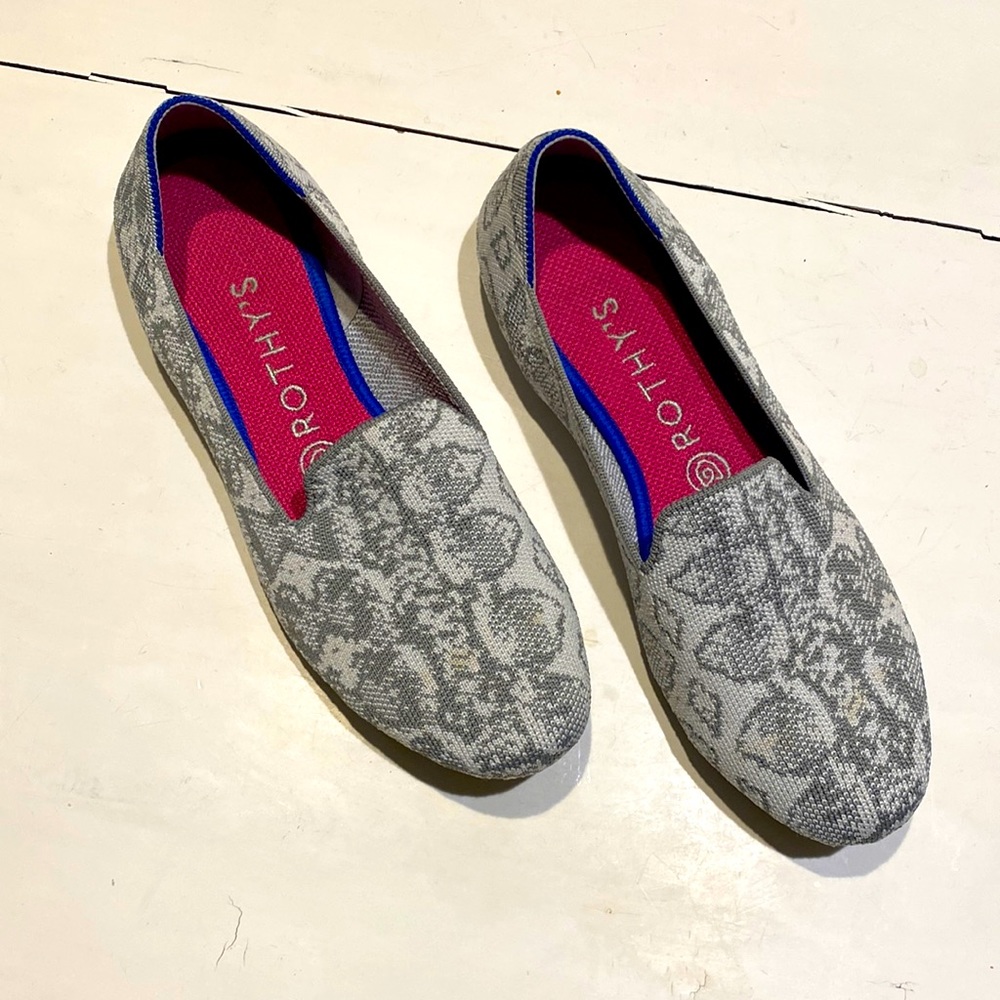 Rothy’s Python Print Slip On Loafers - image 1